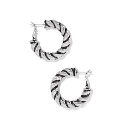 Brighton | Interlok Twist Medium Hoop Earring - Giddy Up Glamour Boutique