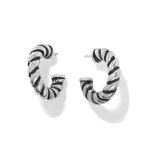 Brighton | Interlok Twist Small Post Hoop Earring - Giddy Up Glamour Boutique