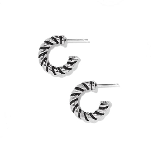 Brighton | Interlok Twist Small Post Hoop Earring - Giddy Up Glamour Boutique
