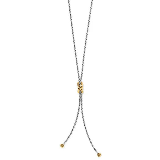 Brighton | Interlok Twist Two Tone Lariat Necklace