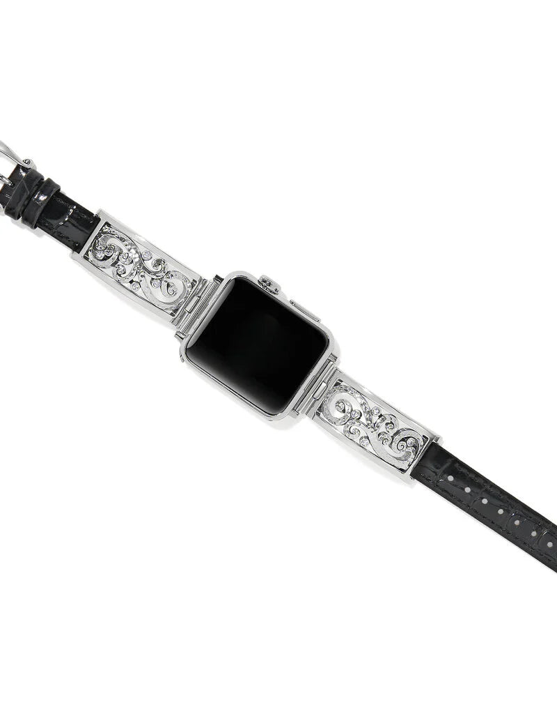 Brighton | Black Irvine Watch Band in Silver Tone - Giddy Up Glamour Boutique