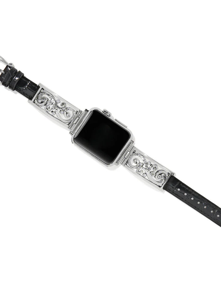 Brighton | Black Irvine Watch Band in Silver Tone - Giddy Up Glamour Boutique
