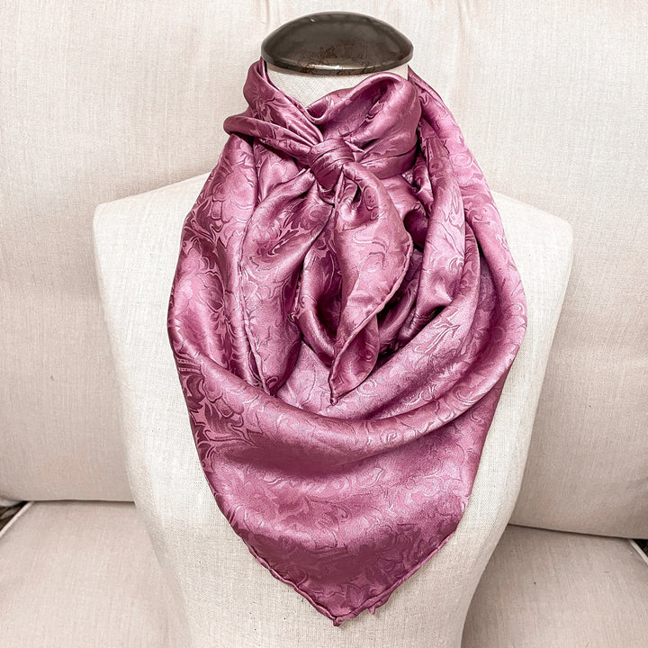 Jacquard Silk Wild Rag in Wine