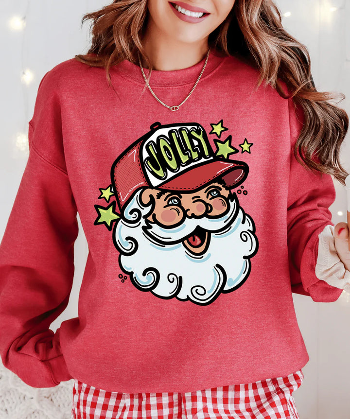 Online Exclusive | Jolly Santa Trucker Hat Graphic on Tee & Sweatshirt Options
