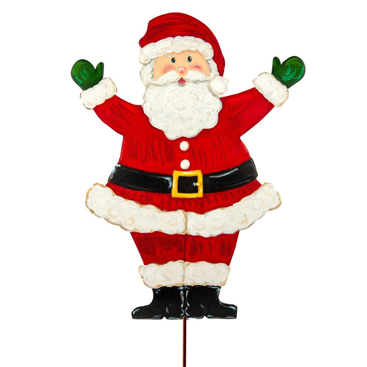 The Round Top Collection Joyful Santa Yard Stake