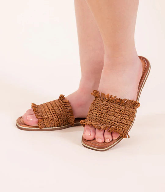 Online Exclusive | Juana Woven Sandals in Tan Brown