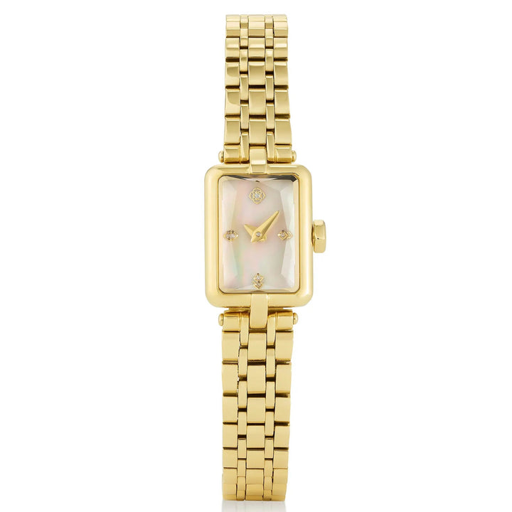 Kendra Scott | Adela Gold Tone Stainless Steel Watch in Ivory Mother-of-Pearl