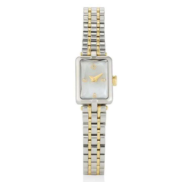 Kendra Scott | Adela Two Tone Stainless Steel Watch in Ivory Mother-of-Pearl