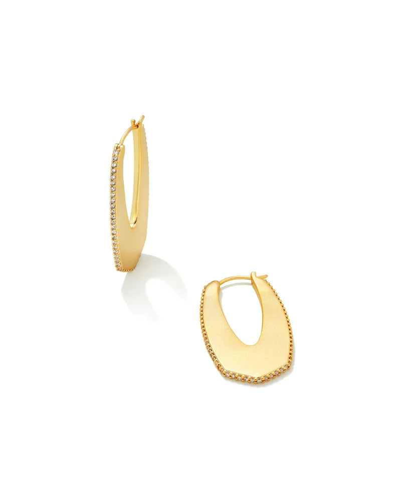 Kendra Scott | Adeline Hoop Earrings in Gold - Giddy Up Glamour Boutique