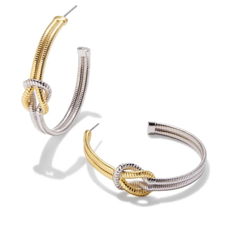 Kendra Scott | Annie Hoop Earrings in Mixed Metal - Giddy Up Glamour Boutique