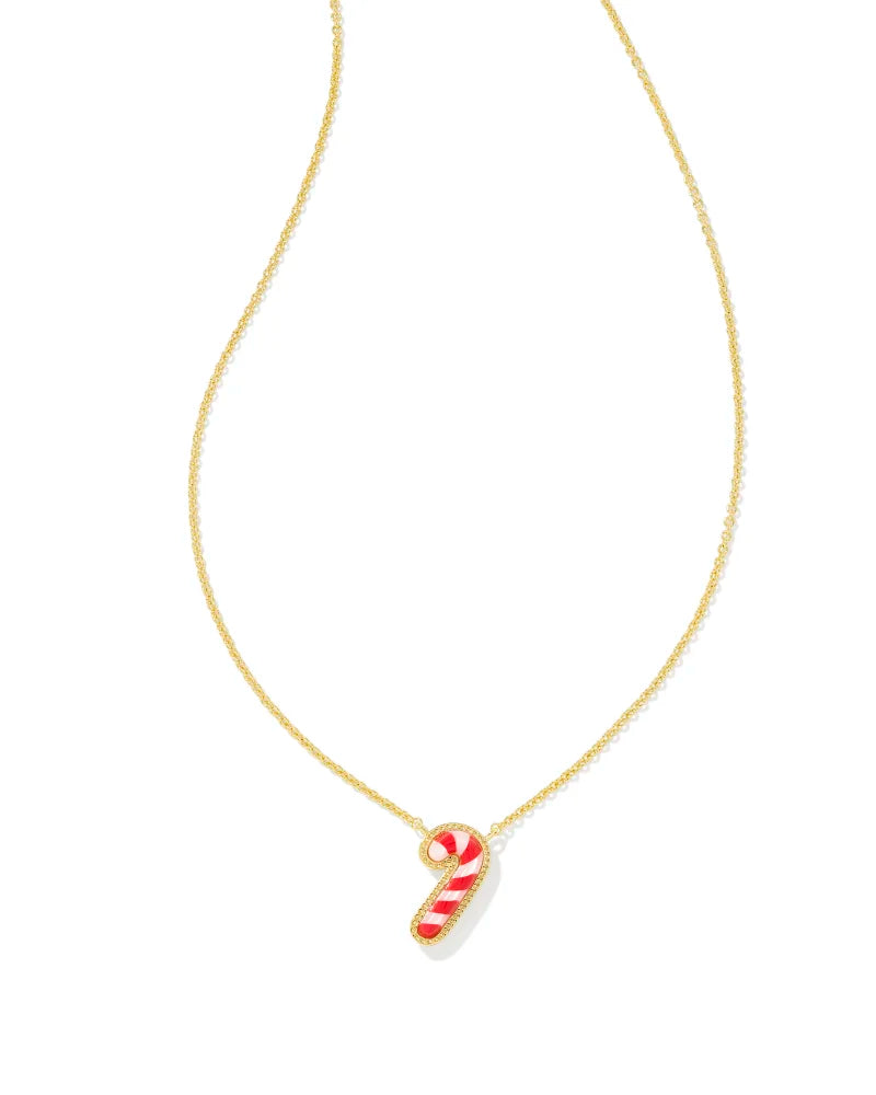 Kendra Scott | Candy Cane Gold Short Pendant Necklace in Ivory Mother-of-Pearl