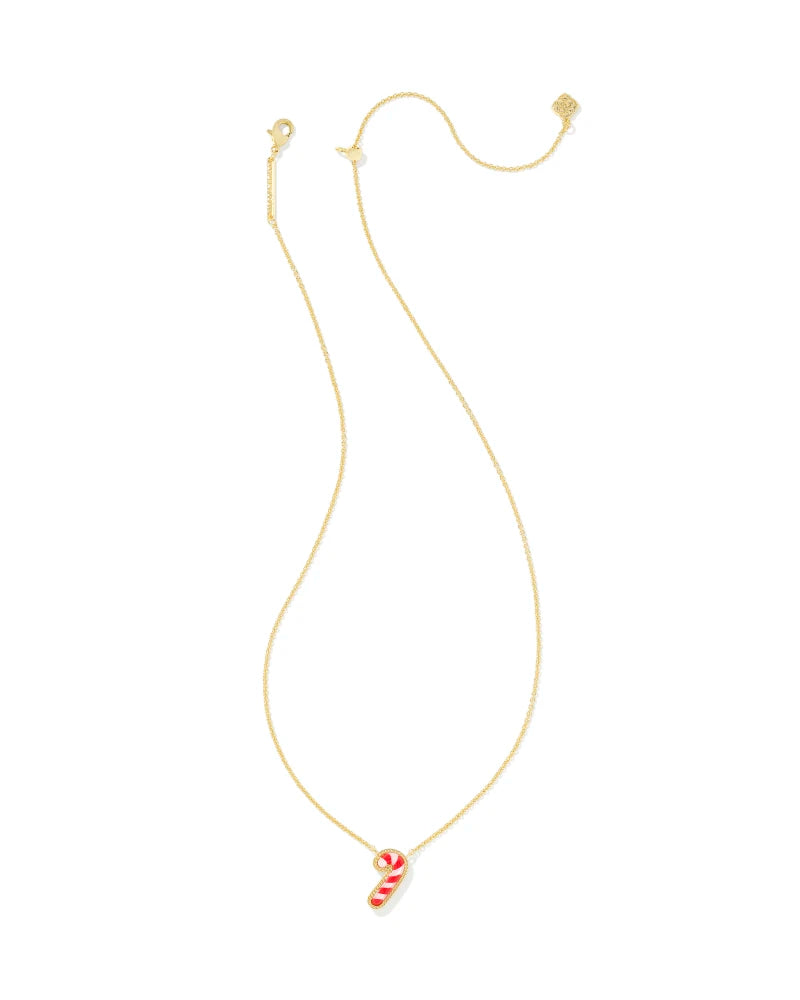 Kendra Scott | Candy Cane Gold Short Pendant Necklace in Ivory Mother-of-Pearl