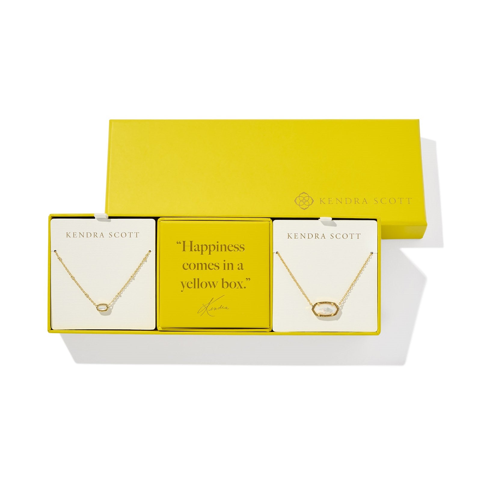 Kendra Scott | Elisa Gold Gift Set of 2 in Ivory Mother-Of-Pearl - Giddy Up Glamour Boutique