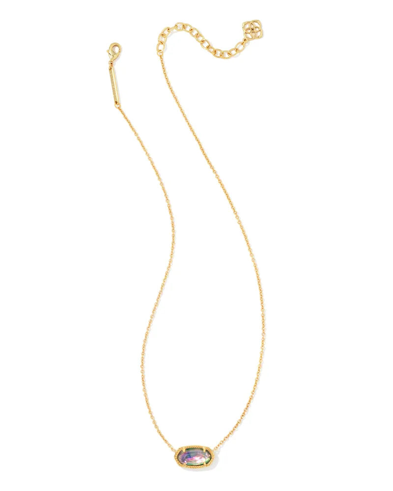 Kendra Scott | Elisa Gold Pendant Necklace in Lilac Abalone - Giddy Up Glamour Boutique