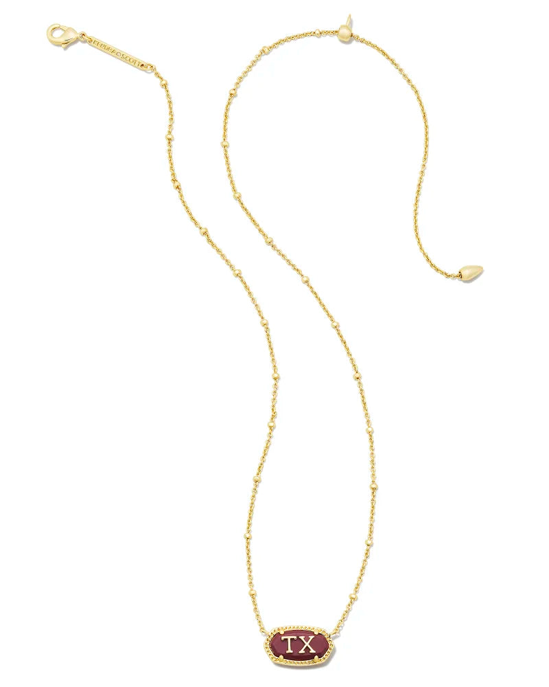 Kendra Scott | Elisa Gold Texas Necklace in Maroon Magnesite