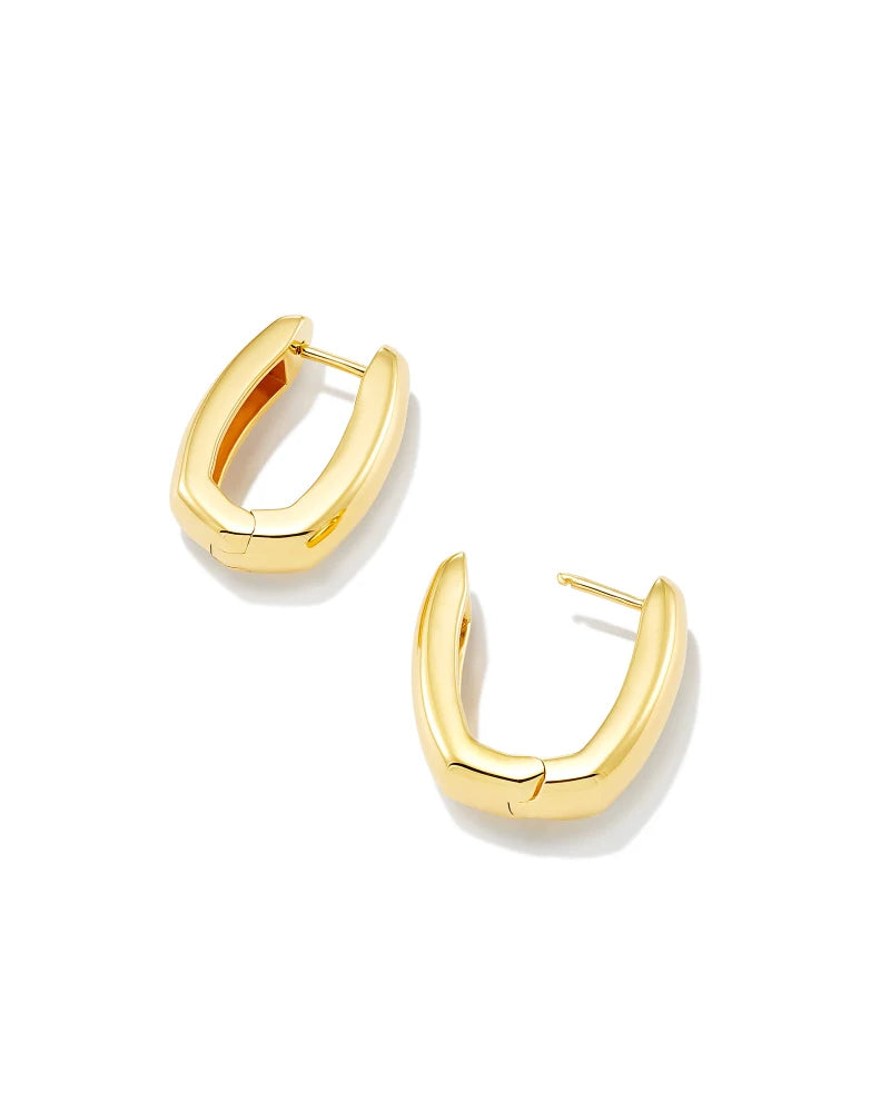 Kendra Scott | Ellen Wide Huggie Earrings in 18k Gold Vermeil - Giddy Up Glamour Boutique