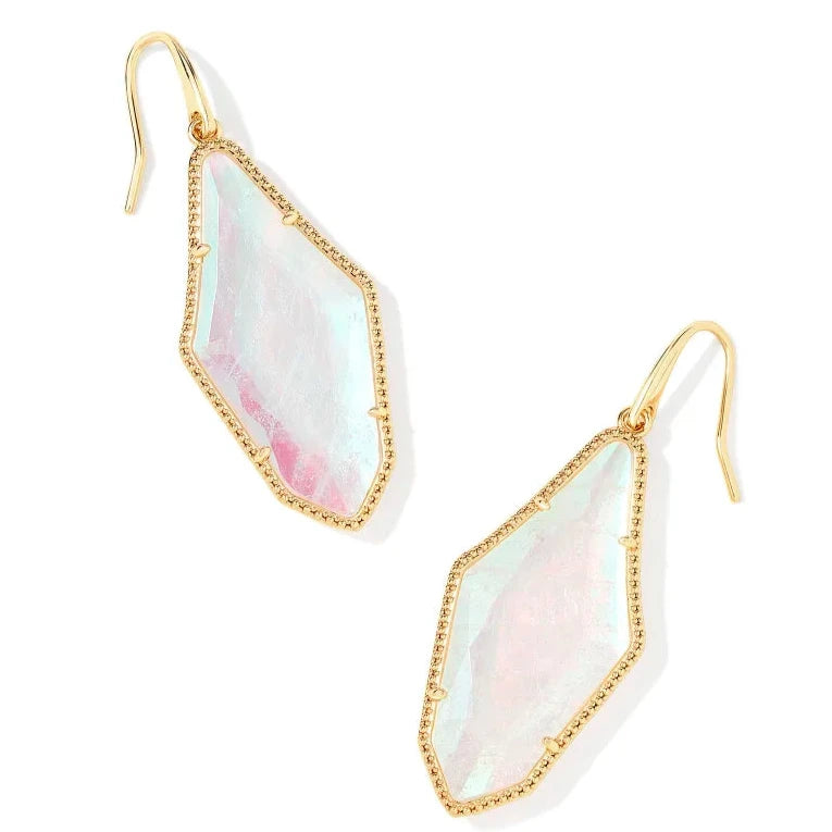 Kendra Scott | Evelyn Gold Drop Earrings in Rock Crystal Dichoric