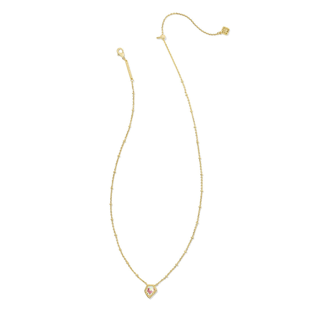Kendra Scott | Framed Tess Gold Satellite Short Pendant Necklace in Dichroic Glass - Giddy Up Glamour Boutique