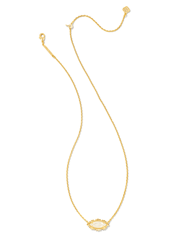 Kendra Scott | Genevieve Gold Short Pendant Necklace in Ivory Mother Pearl - Giddy Up Glamour Boutique