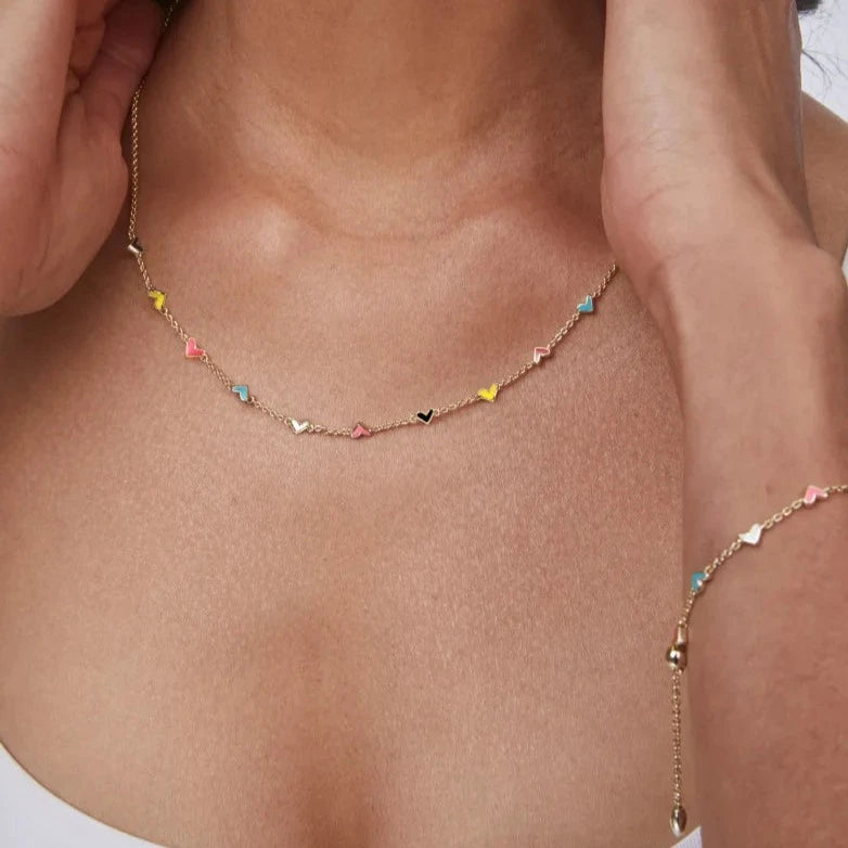 Kendra Scott | Haven Heart Gold Strand Necklace in Multi Mix - Giddy Up Glamour Boutique