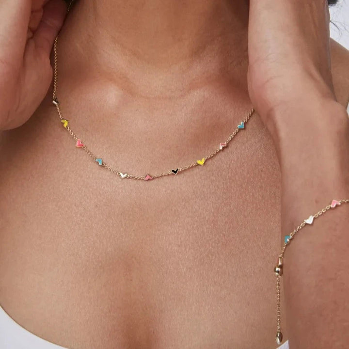 Kendra Scott | Haven Heart Gold Strand Necklace in Multi Mix - Giddy Up Glamour Boutique