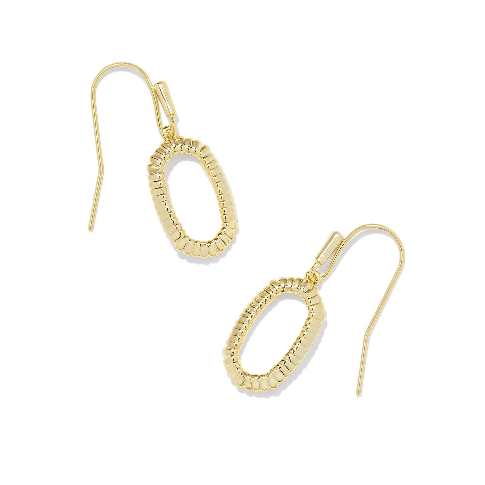 Kendra Scott | Lee Ridge Open Frame Earrings in Gold - Giddy Up Glamour Boutique