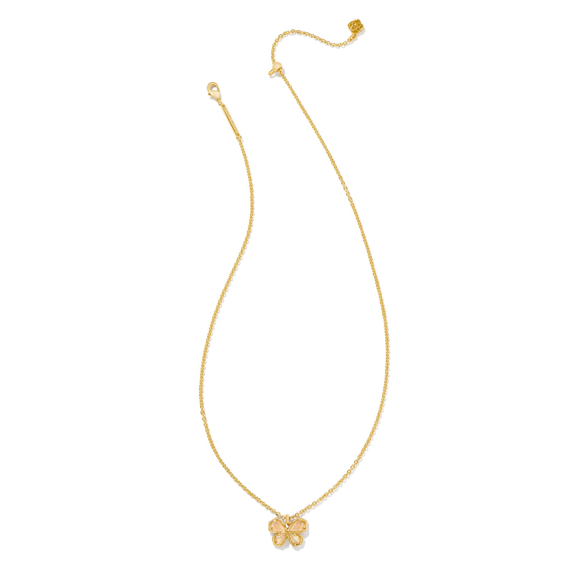 Kendra Scott | Mae Gold Butterfly Short Pendant Necklace in Golden Abalone - Giddy Up Glamour Boutique