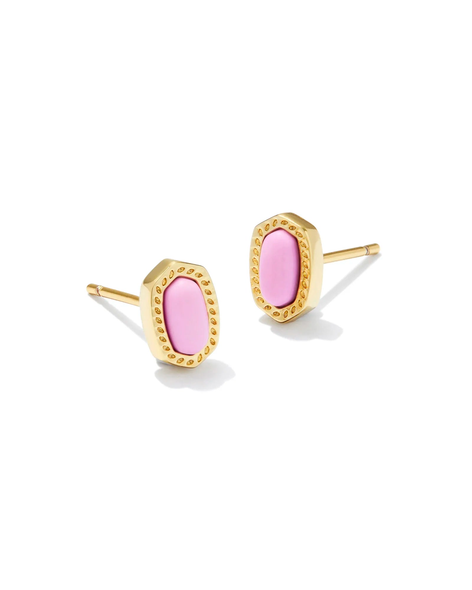 Kendra Scott | Mini Ellie Gold Stud Earrings in Fuchsia Magnesite - Giddy Up Glamour Boutique