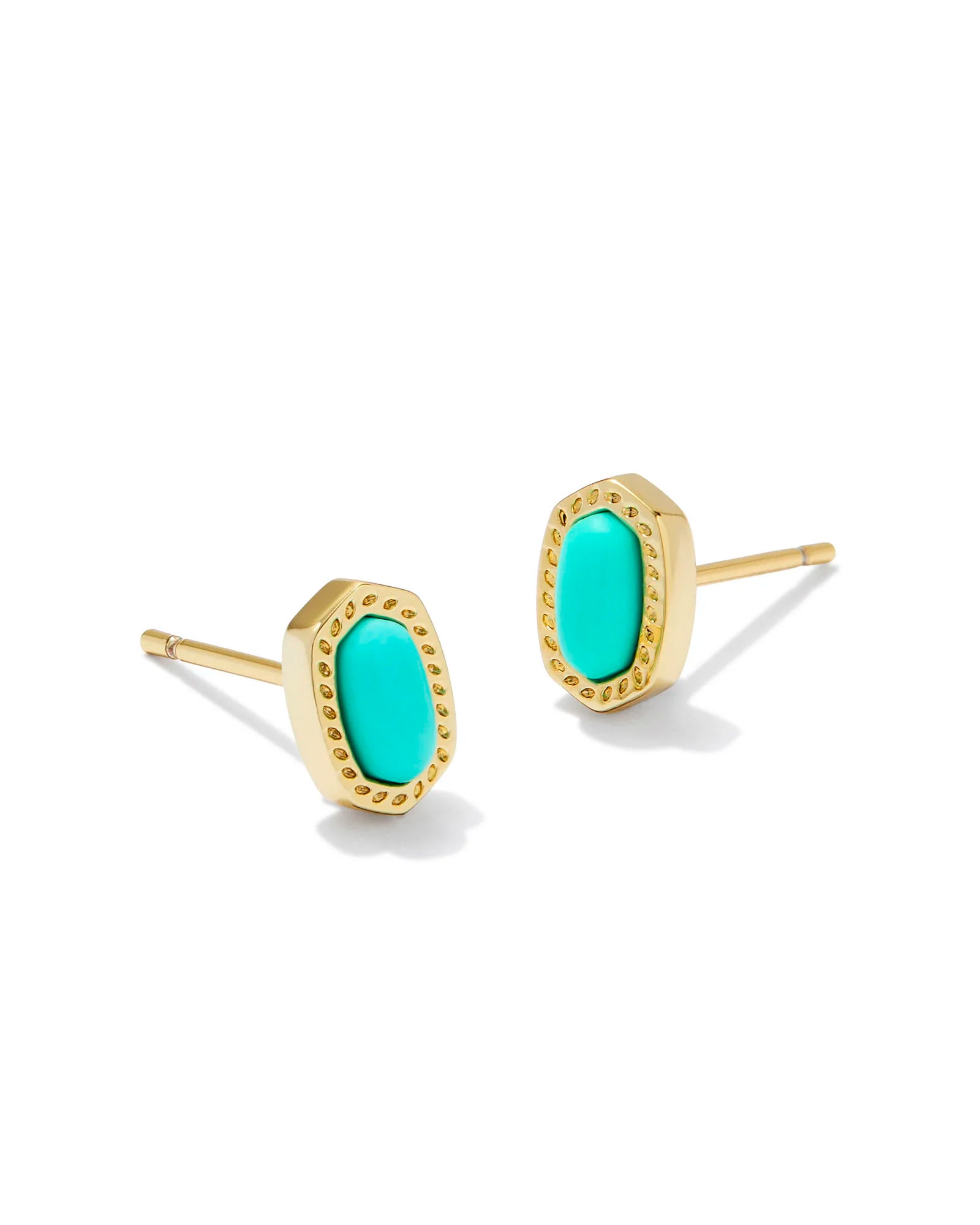 Kendra Scott | Mini Ellie Gold Stud Earrings in Mint Magnesite - Giddy Up Glamour Boutique