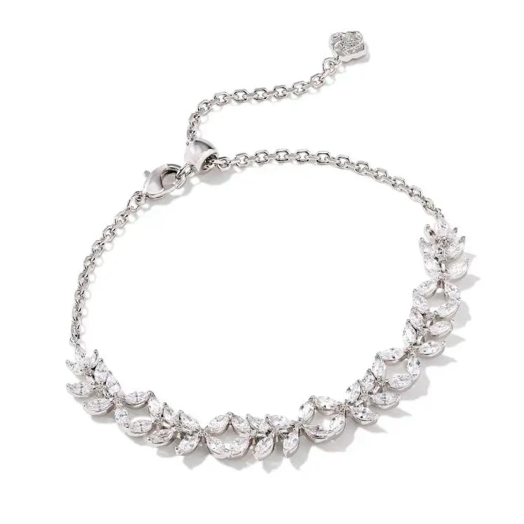 Kendra Scott | Rosalie Silver Tennis Bracelet in White Crystal