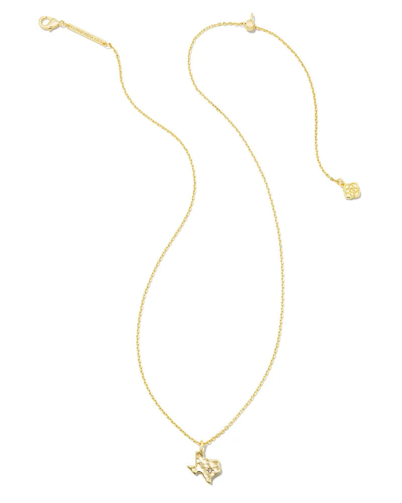 Kendra Scott | Texas Short Pendant Necklace in Gold - Giddy Up Glamour Boutique