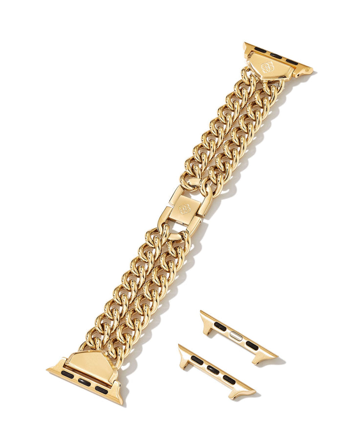 Kendra Scott | Whitley Double Chain Watch Band in Gold Tone Stainless Steel