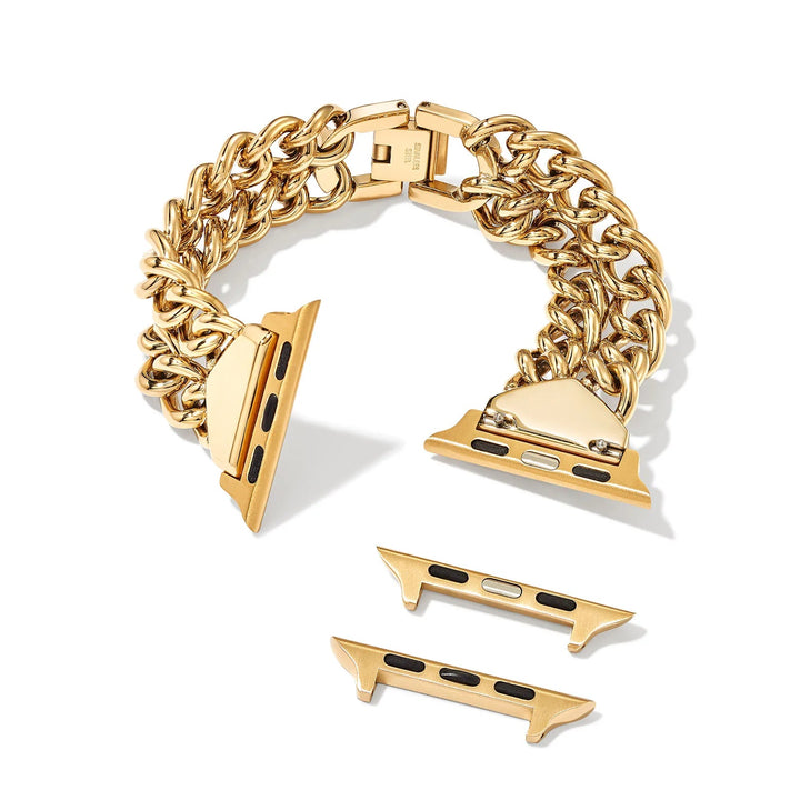 Kendra Scott | Whitley Double Chain Watch Band in Gold Tone Stainless Steel