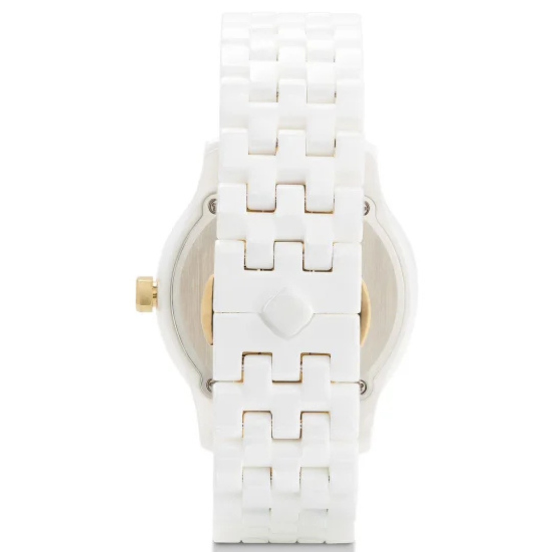 Kendra Scott | Alex Two Tone Stainless Steel 35mm Watch in White Ceramic