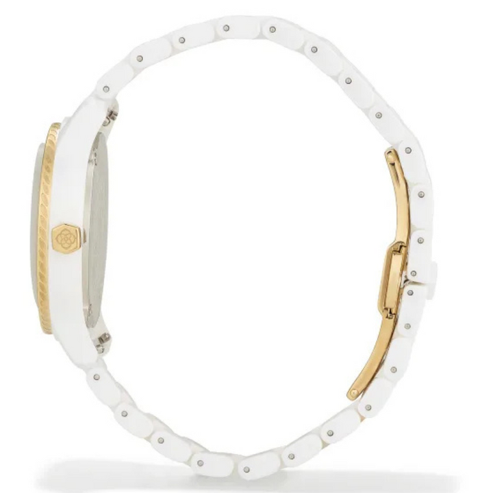 Kendra Scott | Alex Two Tone Stainless Steel 35mm Watch in White Ceramic