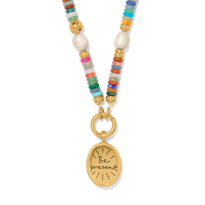 Brighton | Kosmos Chroma Gold Token Charm Necklace in Multicolor