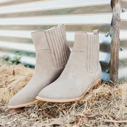 Online Exclusive | Leonor Suede Ankle Boot in Taupe