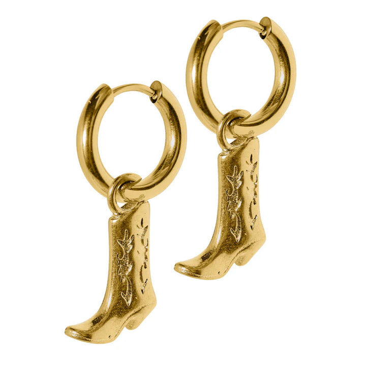 Linny Co | Luca Huggie Boot Charm Earring in Gold