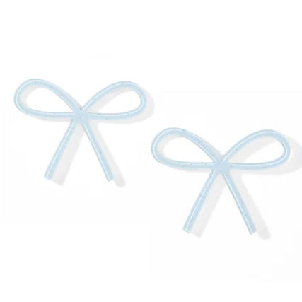 Linny Co | Lola Bow Earring in Baby Blue
