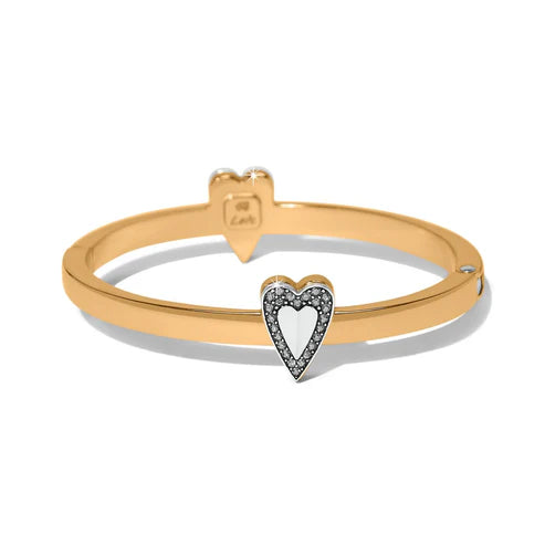 Brighton | Love Messages B Bold Hinged Bangle in Gold Tone