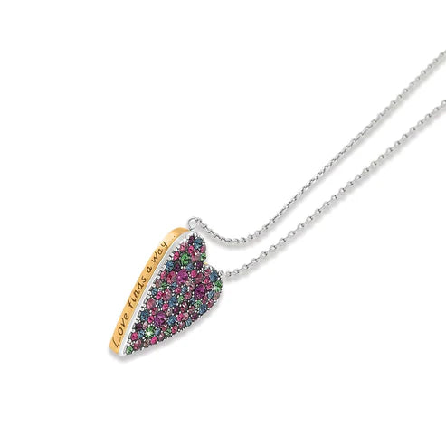 Brighton | Love Messages Love Finds A Way Reversible Necklace in Multicolor