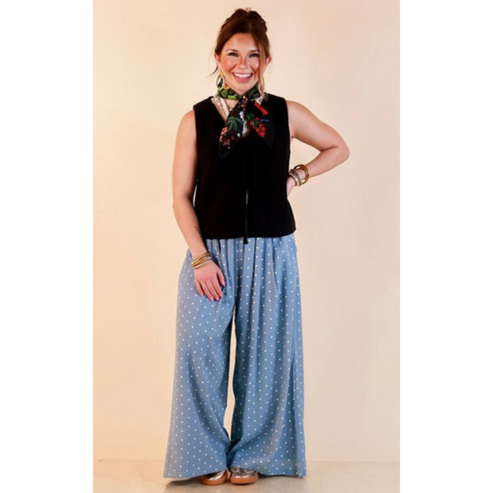 Main Attraction Bow Tie Front Sweater Vest in Black
