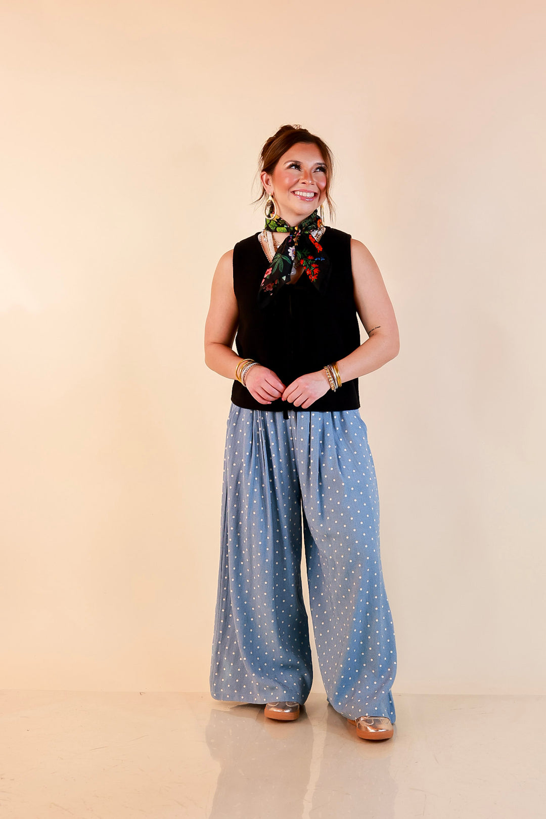 Main Attraction Bow Tie Front Sweater Vest in Black