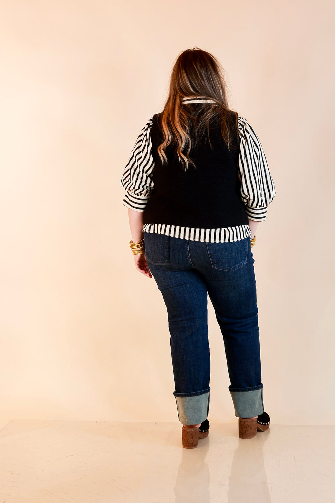 Main Attraction Bow Tie Front Sweater Vest in Black