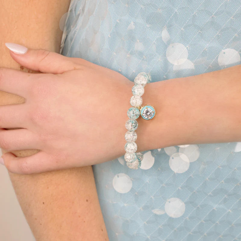 BuDhaGirl | Mar Beaded Bracelet in Mint Blue