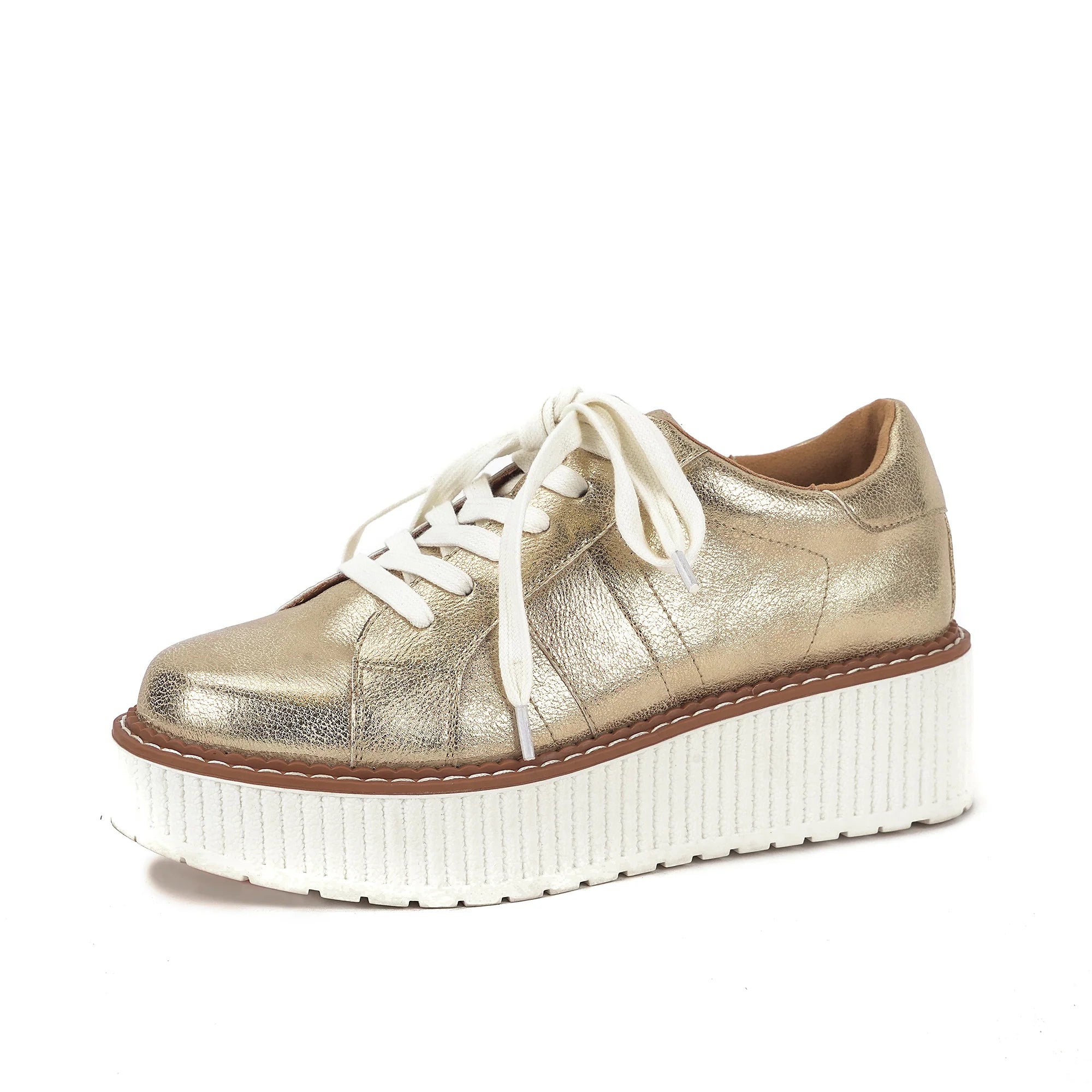 Yellow Box | Marcell Flatform Sneaker in Gold