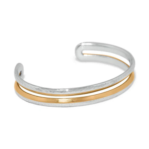 Brighton | Medici Flex Cuff Two Tone Bracelet in Silver and Gold Tone