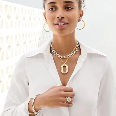 Brighton | Medici Two Tone Link Bracelet - Giddy Up Glamour Boutique