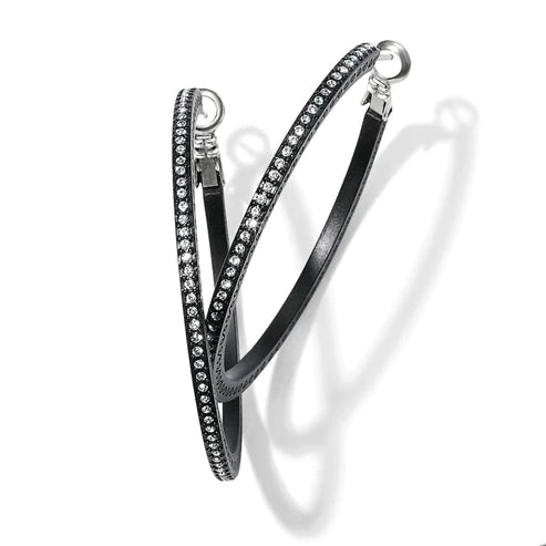 Brighton | Meridian Eclipse Large Hoop in Black - Giddy Up Glamour Boutique