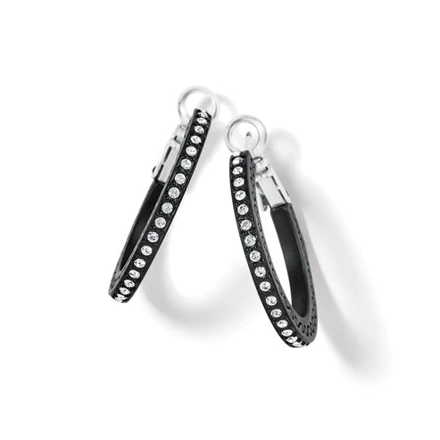 Brighton | Meridian Eclipse Small Hoop Earring in Black - Giddy Up Glamour Boutique